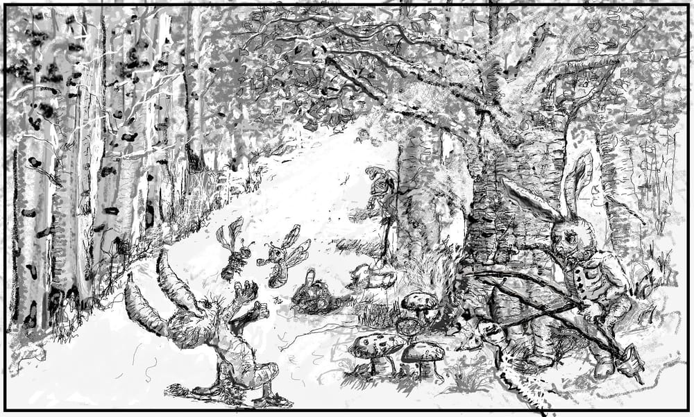 Intro to Drawing Forest Environments - image 1 - student project
