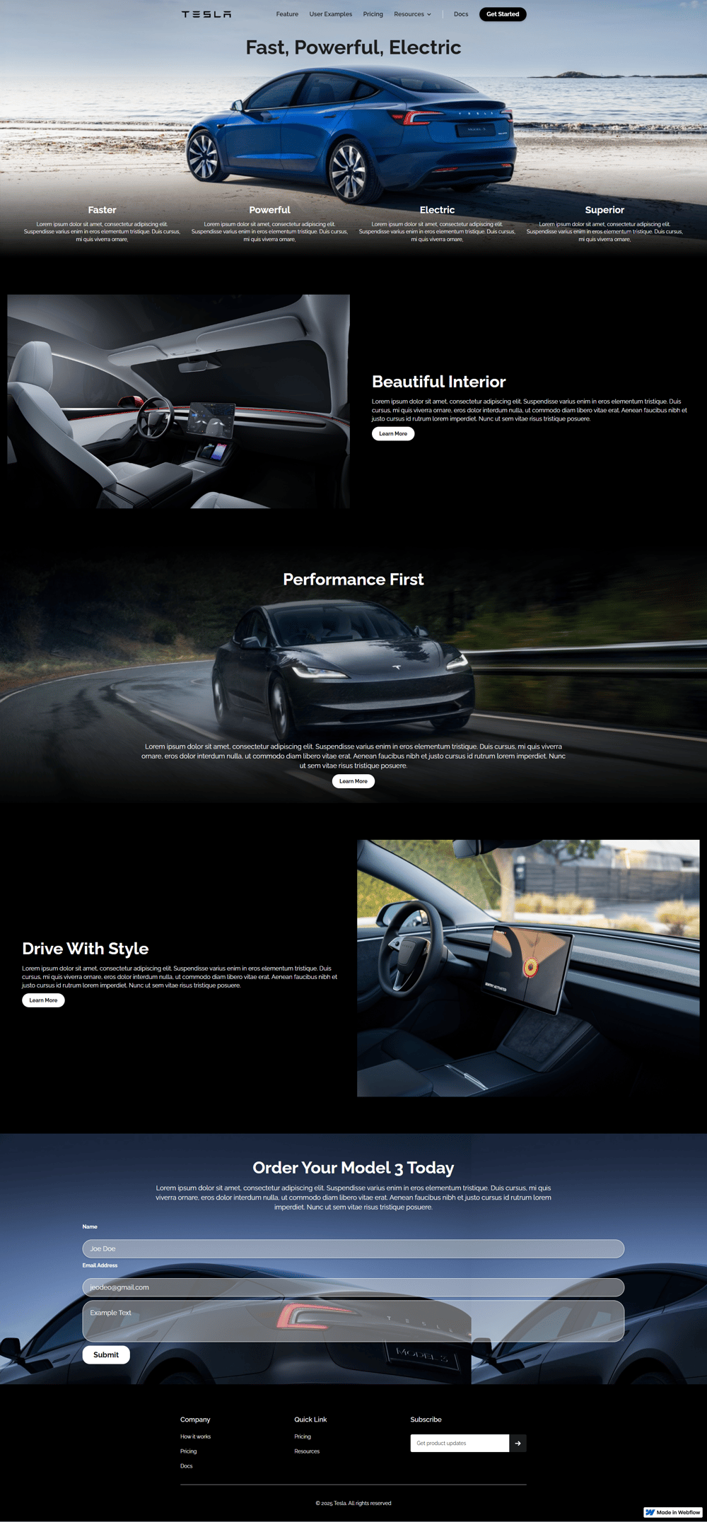 Tesla Landing Page Design Successfully Completed. - image 1 - student project