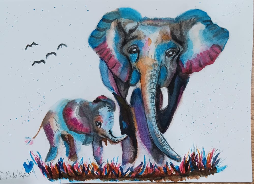 Mum & Bub Elephant - image 1 - student project