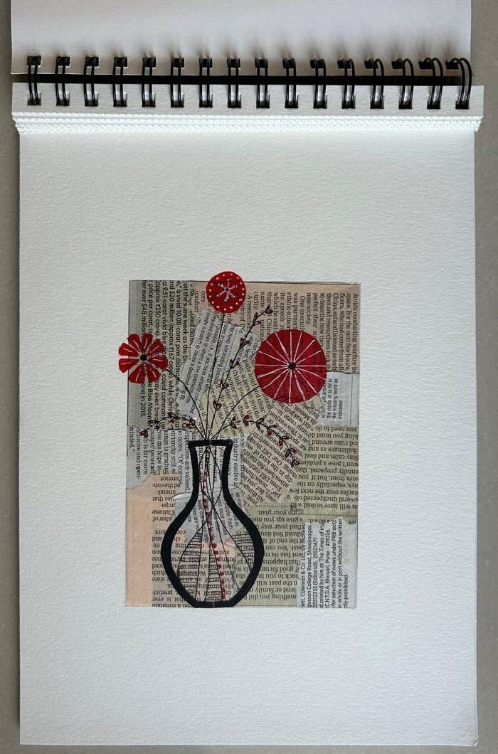 Collage postcards and sketchbook - image 4 - student project