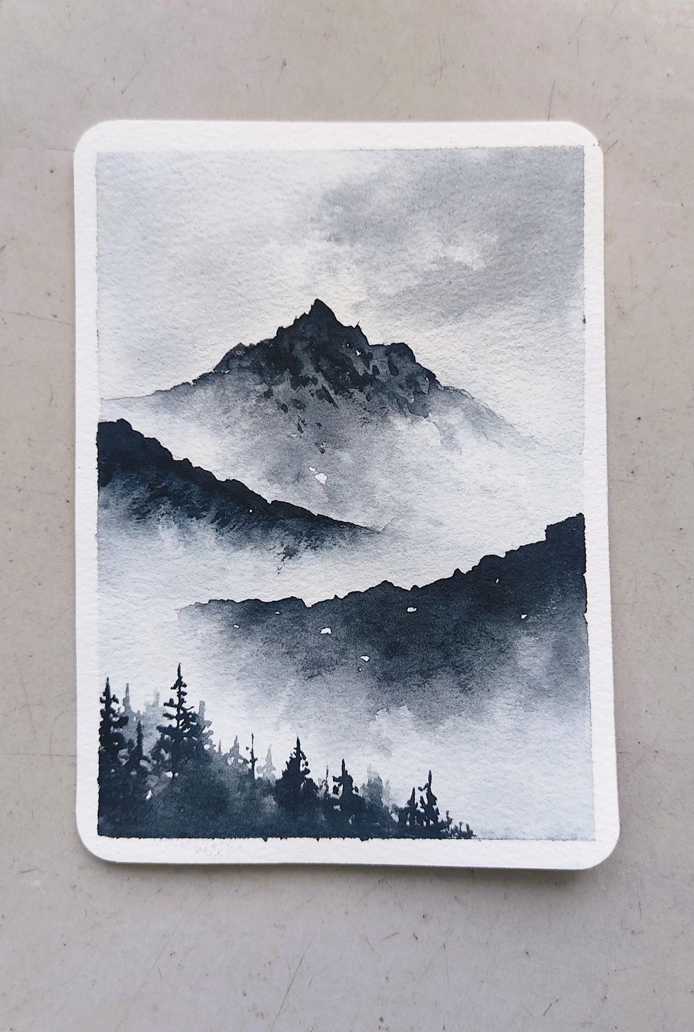 Monochrome watercolor challenge - image 7 - student project
