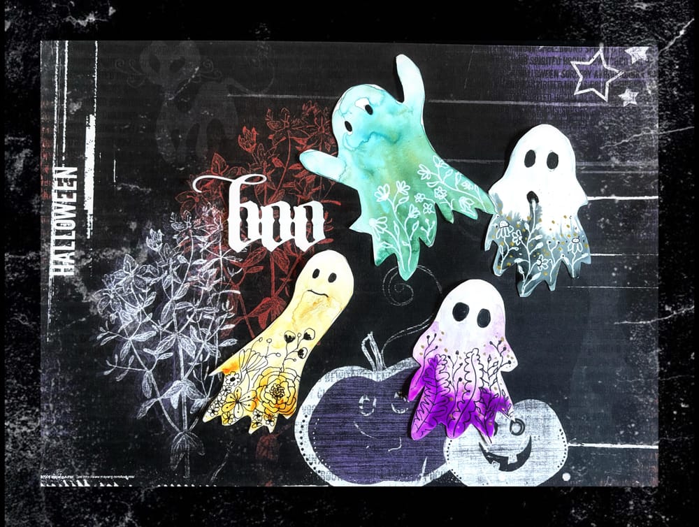 Floral Ghosts in Watercolor - image 2 - student project