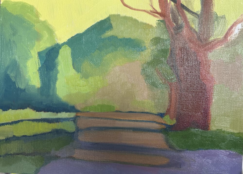 My impressionist landscape in oil - image 4 - student project