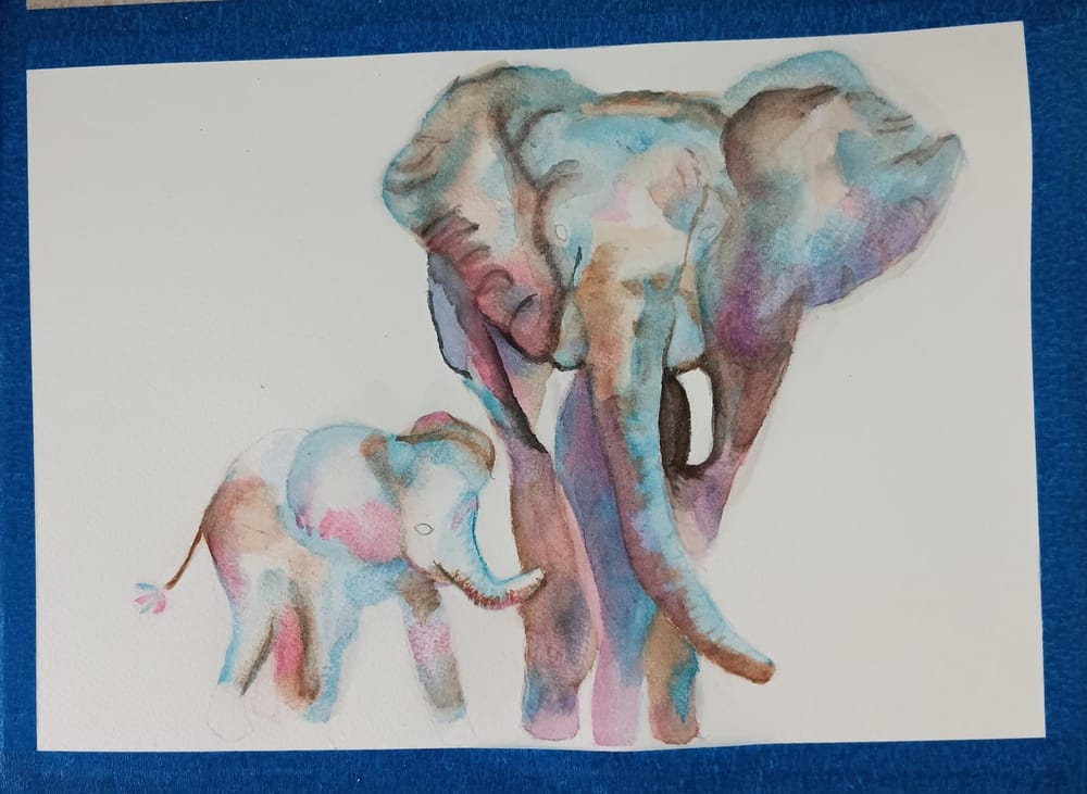 Mum & Bub Elephant - image 7 - student project