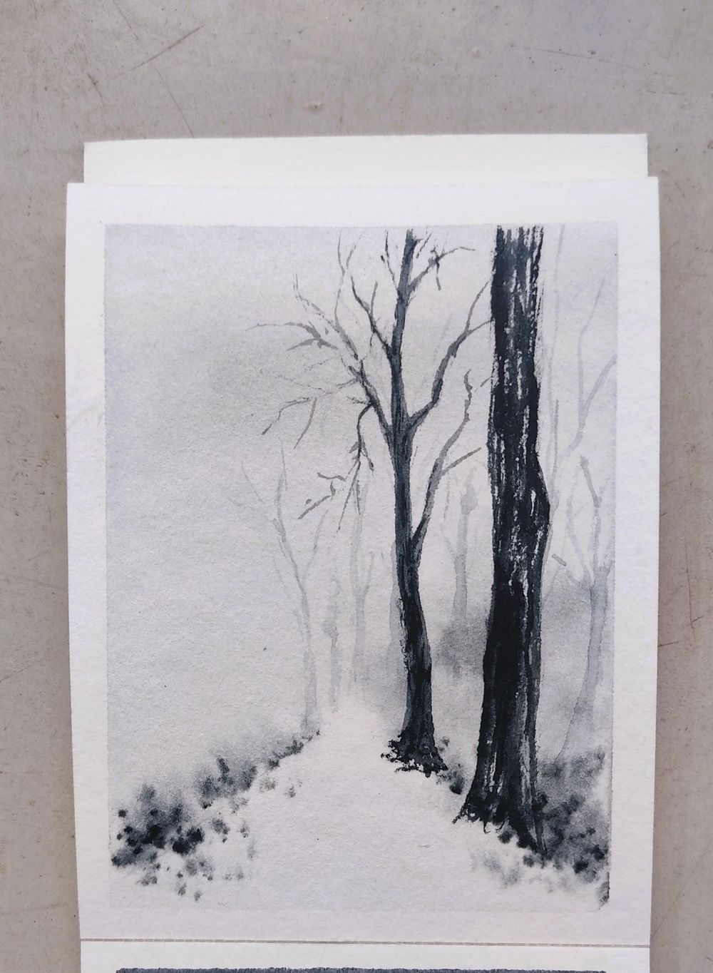 Monochrome watercolor challenge - image 4 - student project