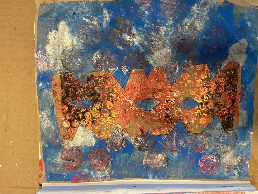 Gelli Printing and mark making - image 6 - student project
