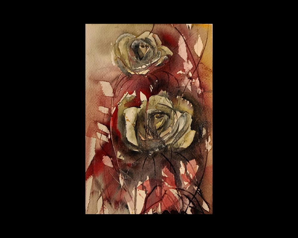 Aquarell - loosing my patience with rose's - image 1 - student project