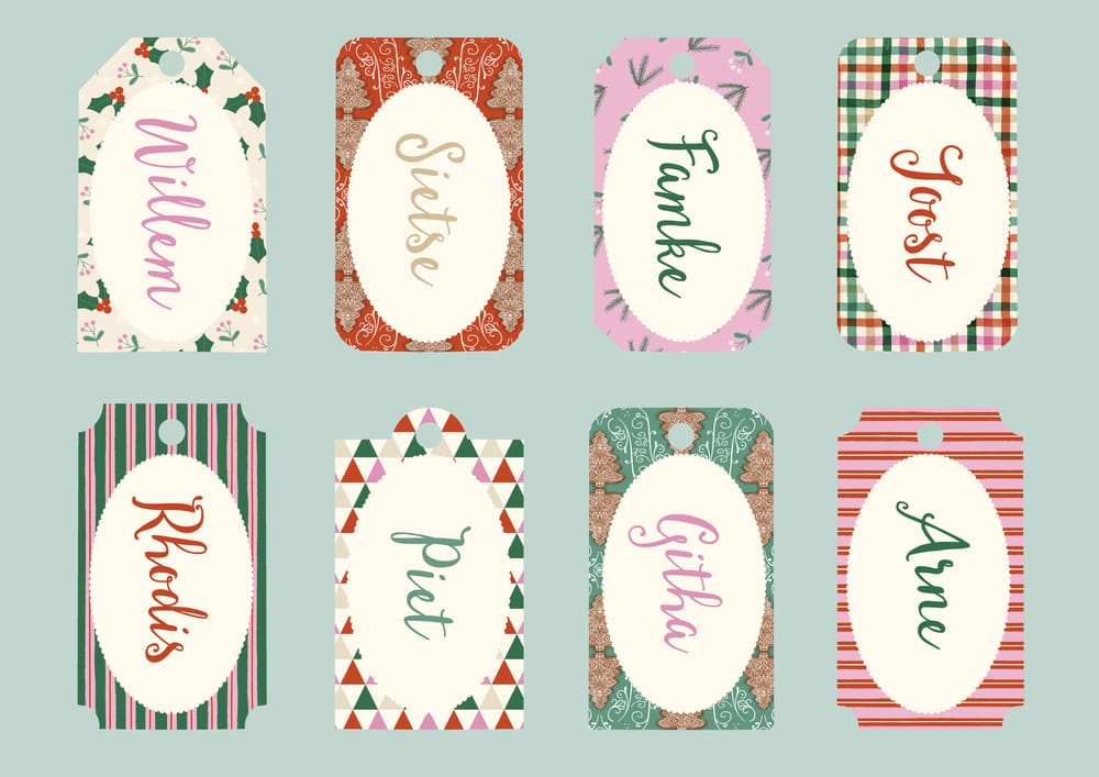 Personalised Holiday Gift Tags on Procreate - image 1 - student project