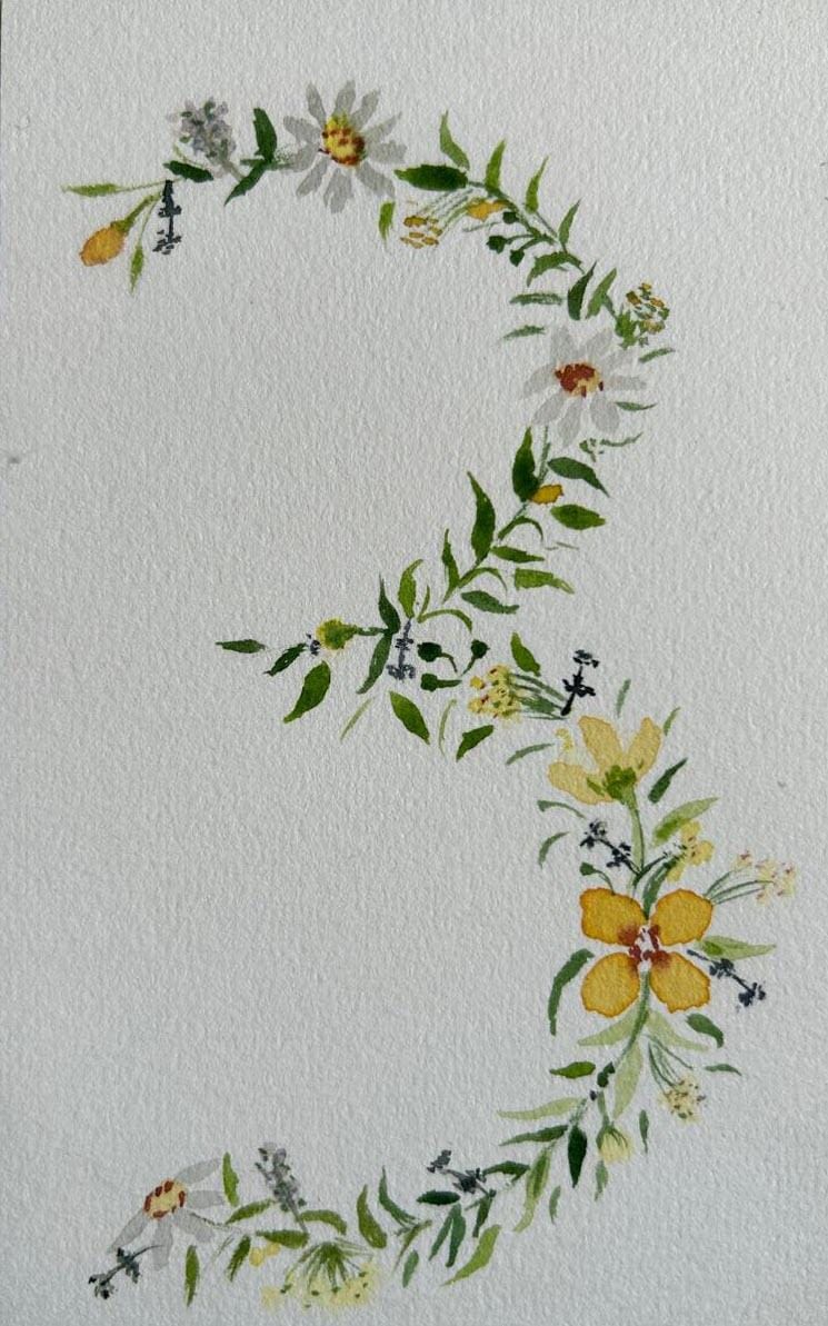 Elegant watercolor florals - image 4 - student project