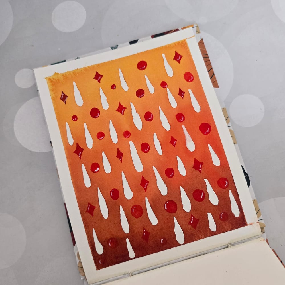 Autumn watercolor patterns - image 2 - student project