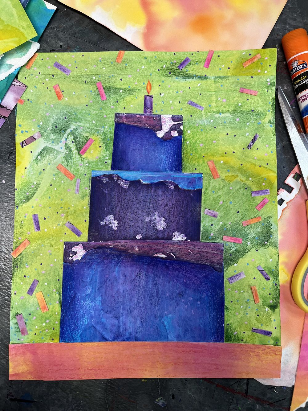 Festive Mixed Media Cake Collages - image 3 - student project