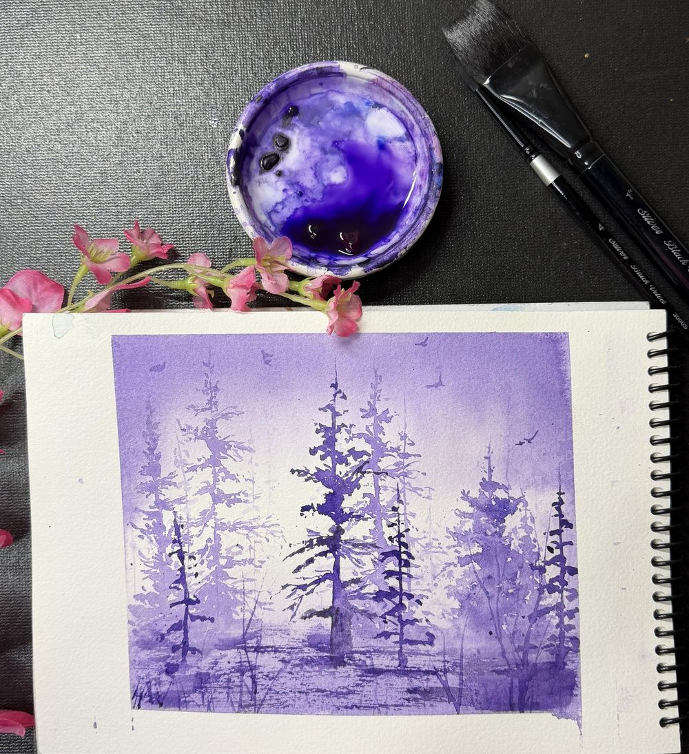 Meditative Watercolor - image 8 - student project