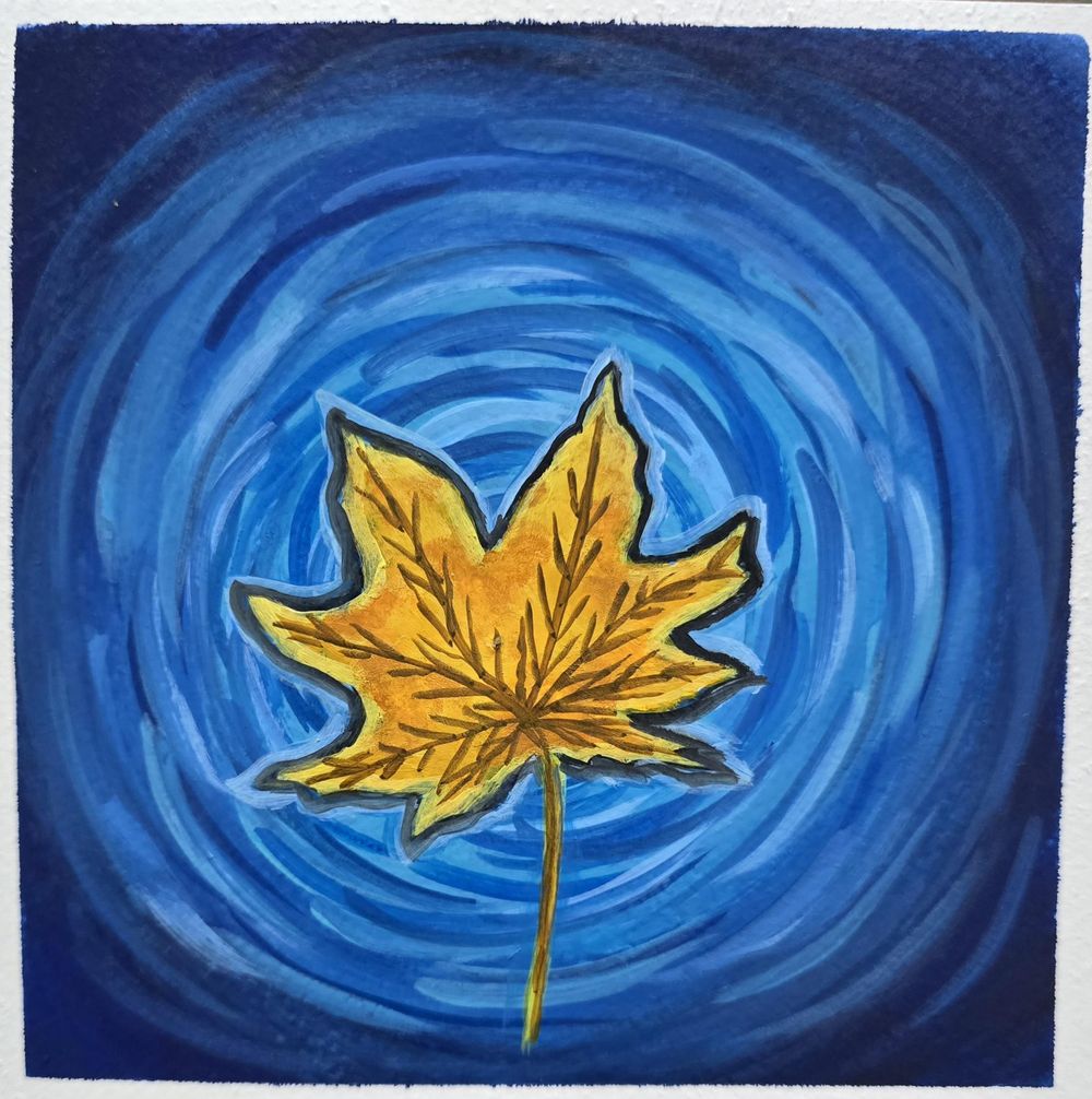 Acrylic painting water ripples - image 1 - student project