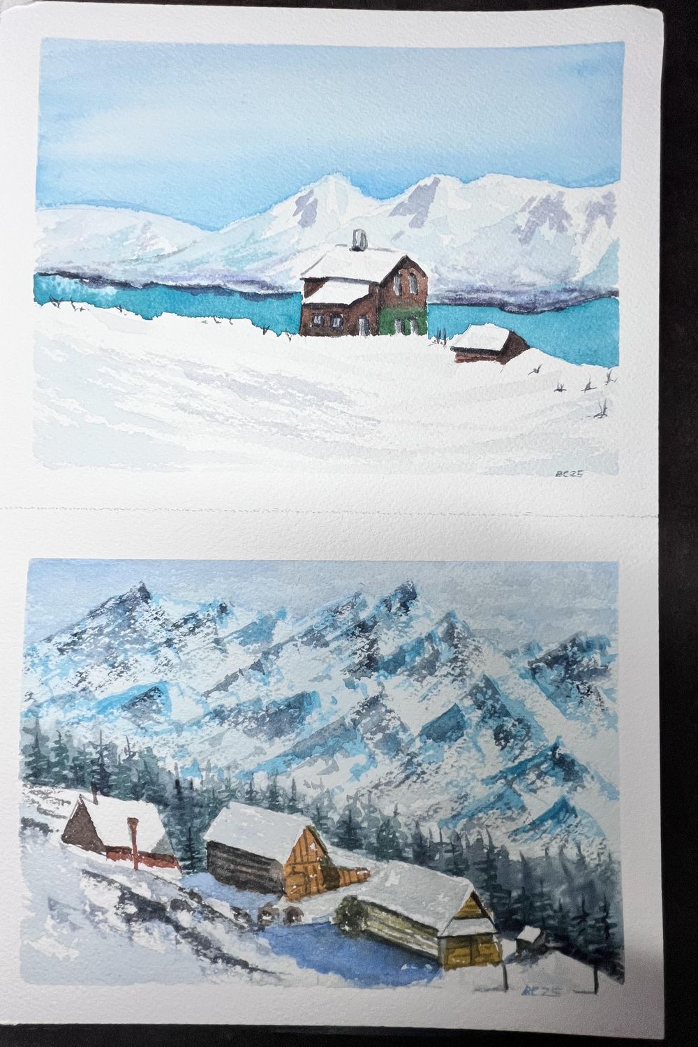 Iceland and Swiss Alps in Watercolor - image 1 - student project