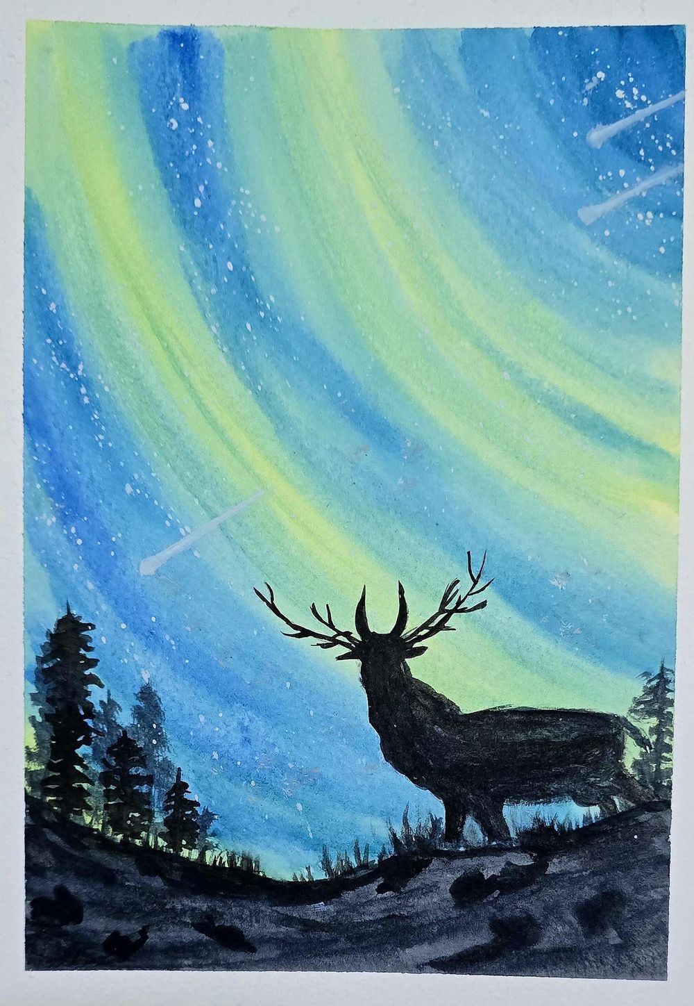 Watercolour Aurora Radiance - image 2 - student project