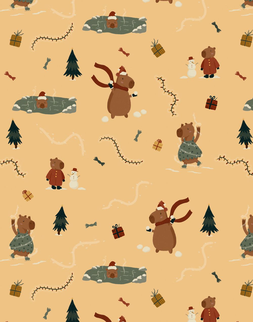 Capybara xmas mini collection - image 2 - student project
