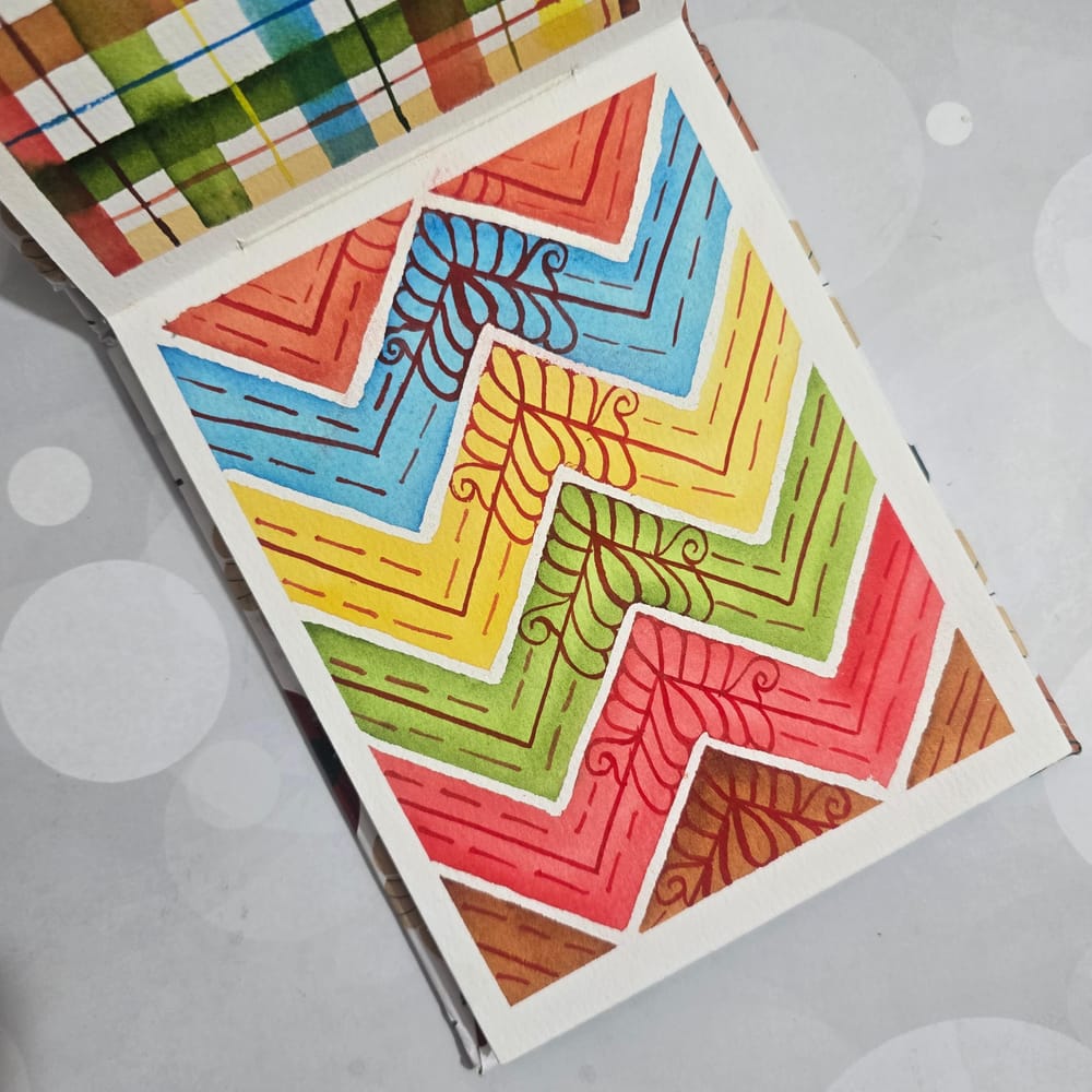 Autumn watercolor patterns - image 6 - student project
