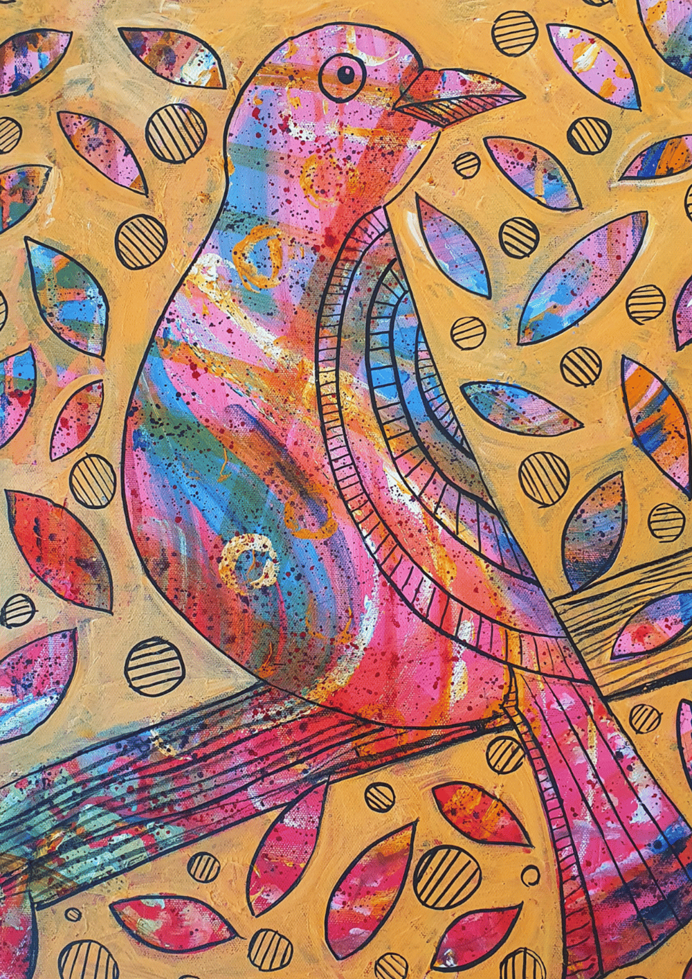 Easy Bird with Negative Style Painting - image 1 - student project