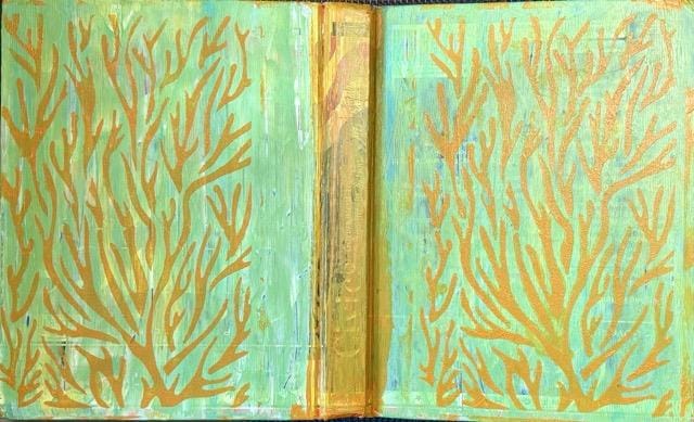 Unconventional gelli-plate abstract - image 1 - student project