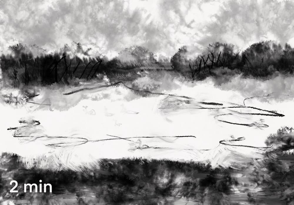 Inky landscapes - image 4 - student project