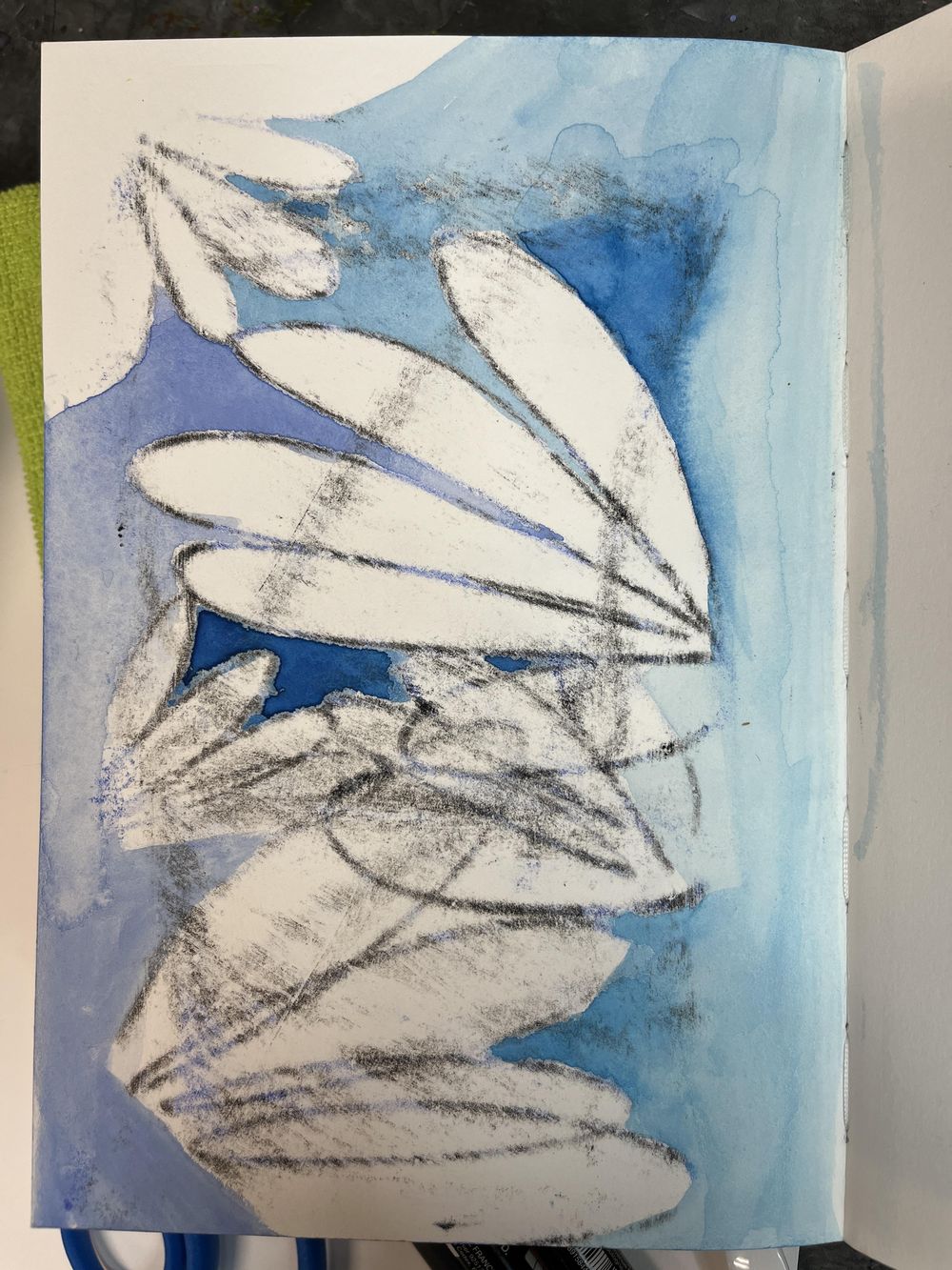 Watercolor Oil Paint Image Transfer Fun - image 3 - student project