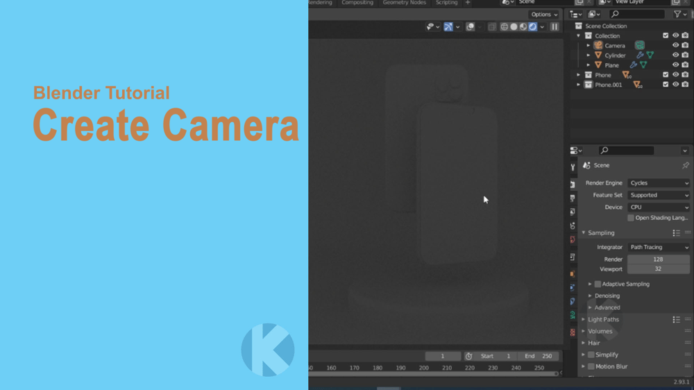Blender Tutorial 3D Model Smartphone Mockup Skillshare Student Project