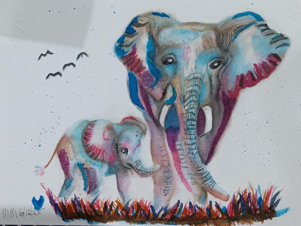 Mum & Bub Elephant - image 4 - student project