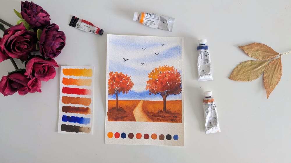 Capture the Warmth of Autumn in Watercolors - image 1 - student project