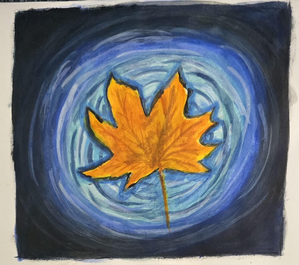 Acrylic painting water ripples - image 3 - student project