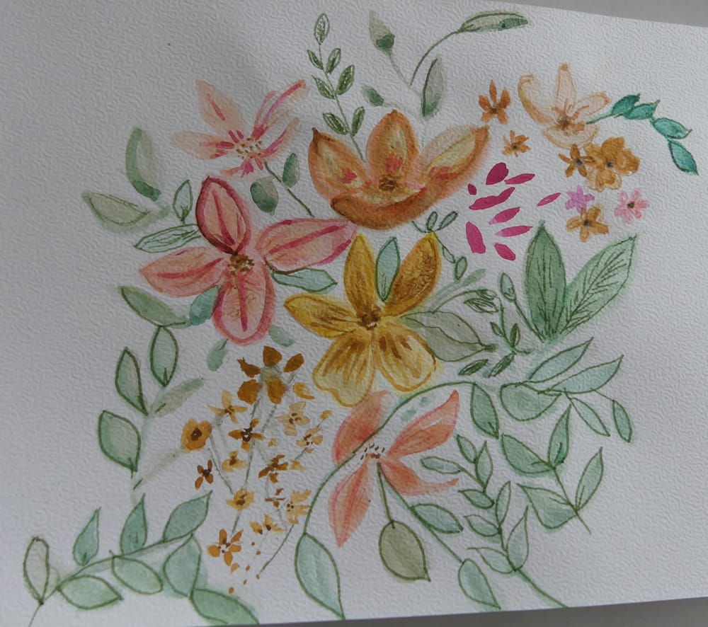 Expressive Watercolour Flowers: Explore Botanical Brushstrokes and Floral Composition - image 1 - student project