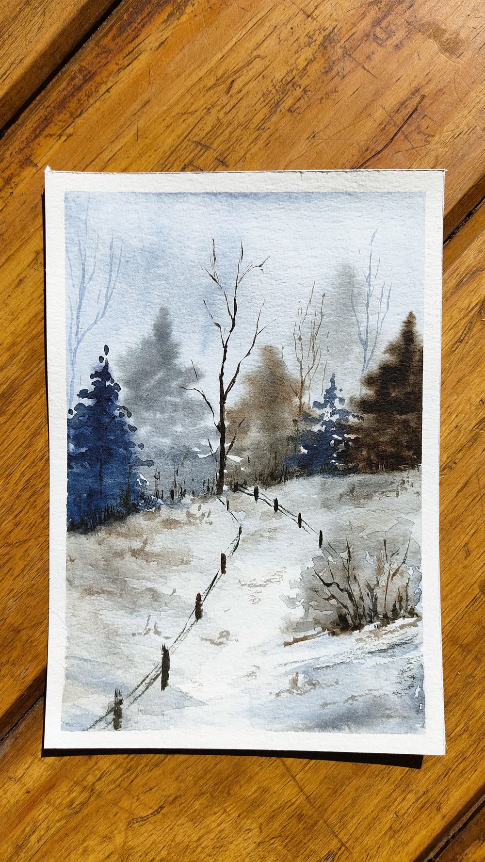 Calming Winter Scenes with Only 2 Colours - image 3 - student project