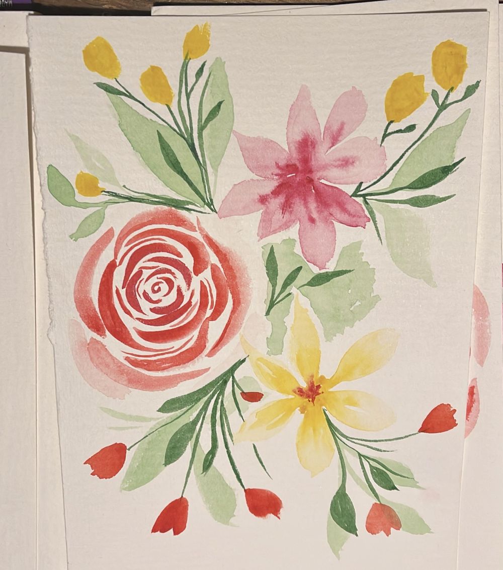 Lesson one. Watercolor 101: A Beginner's Guide to Watercolor Painting  Petals by Priya Watercolor - image 1 - student project