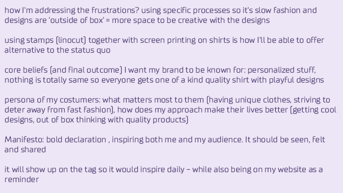 Manifesto for a fictional brand - image 1 - student project