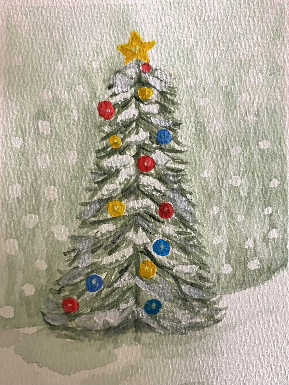 Snow-covered Christmas tree - image 1 - student project