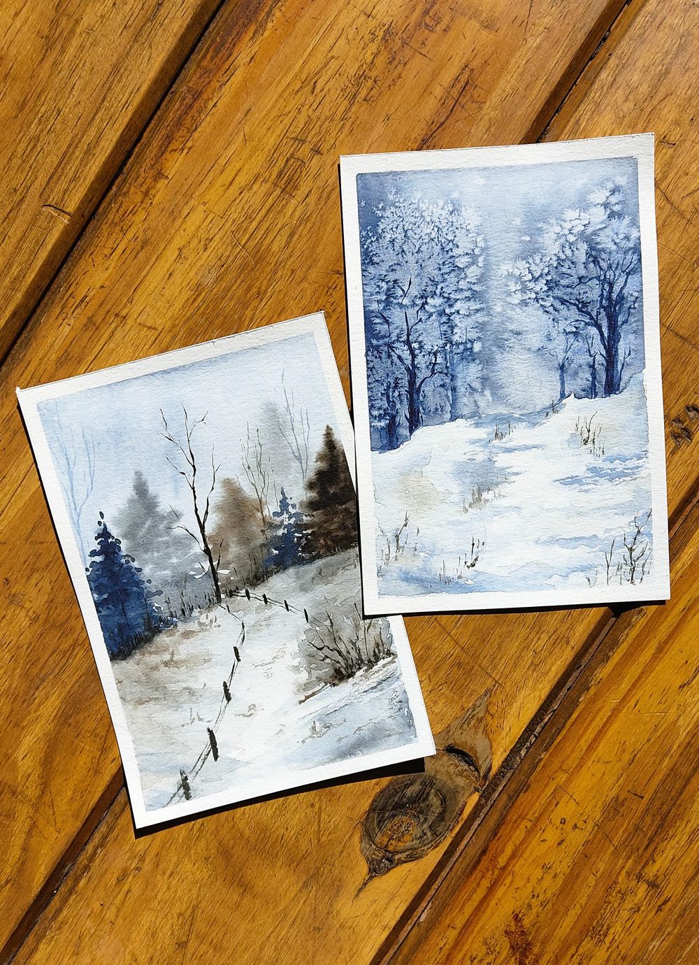 Calming Winter Scenes with Only 2 Colours - image 2 - student project