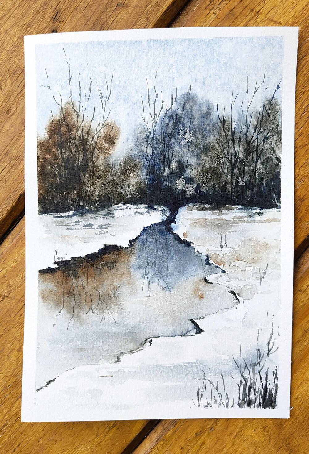 Calming Winter Scenes with Only 2 Colours - image 1 - student project