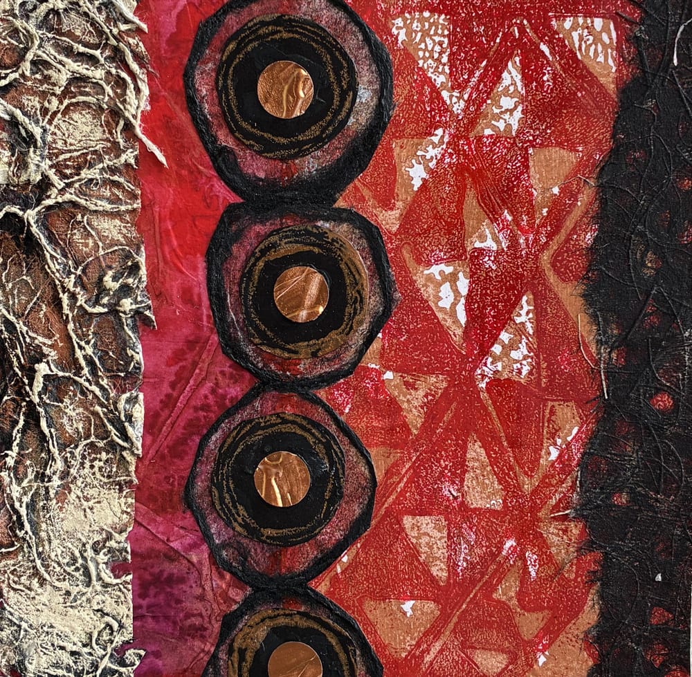 Transformative power of shapes in collage. I combined geometric and organic shapes and added texture - image 1 - student project