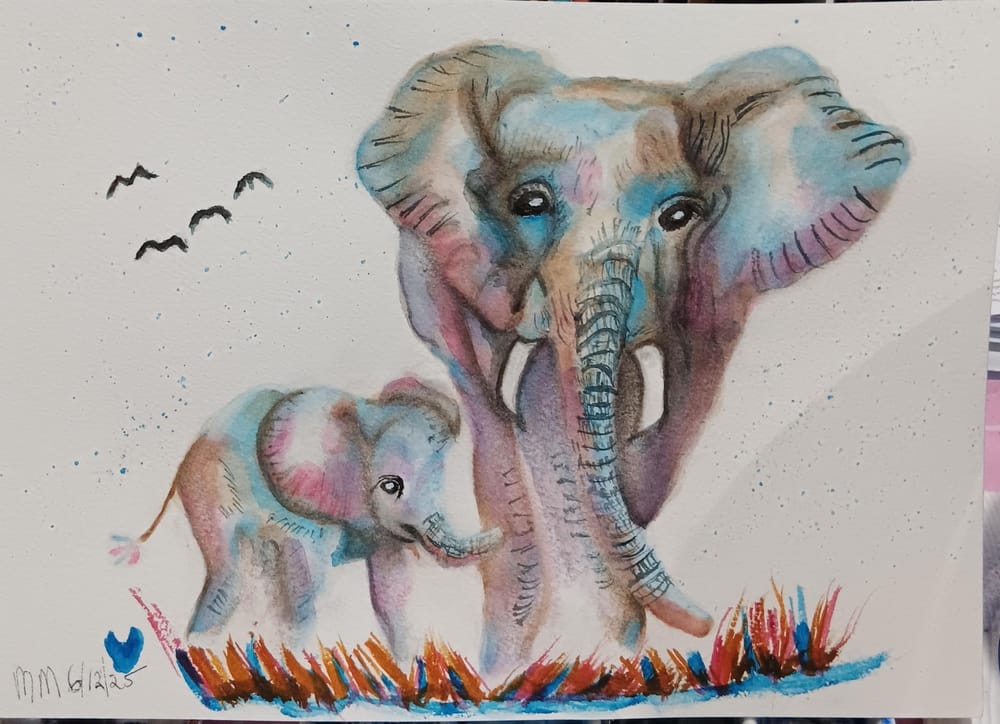 Mum & Bub Elephant - image 8 - student project