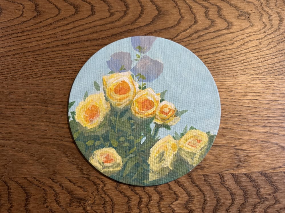 Roses with Acrylic Paint - image 1 - student project