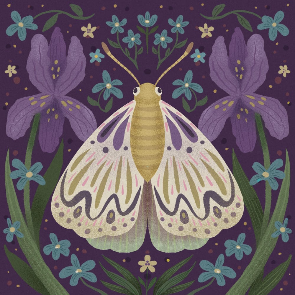 Folk art moths - image 2 - student project