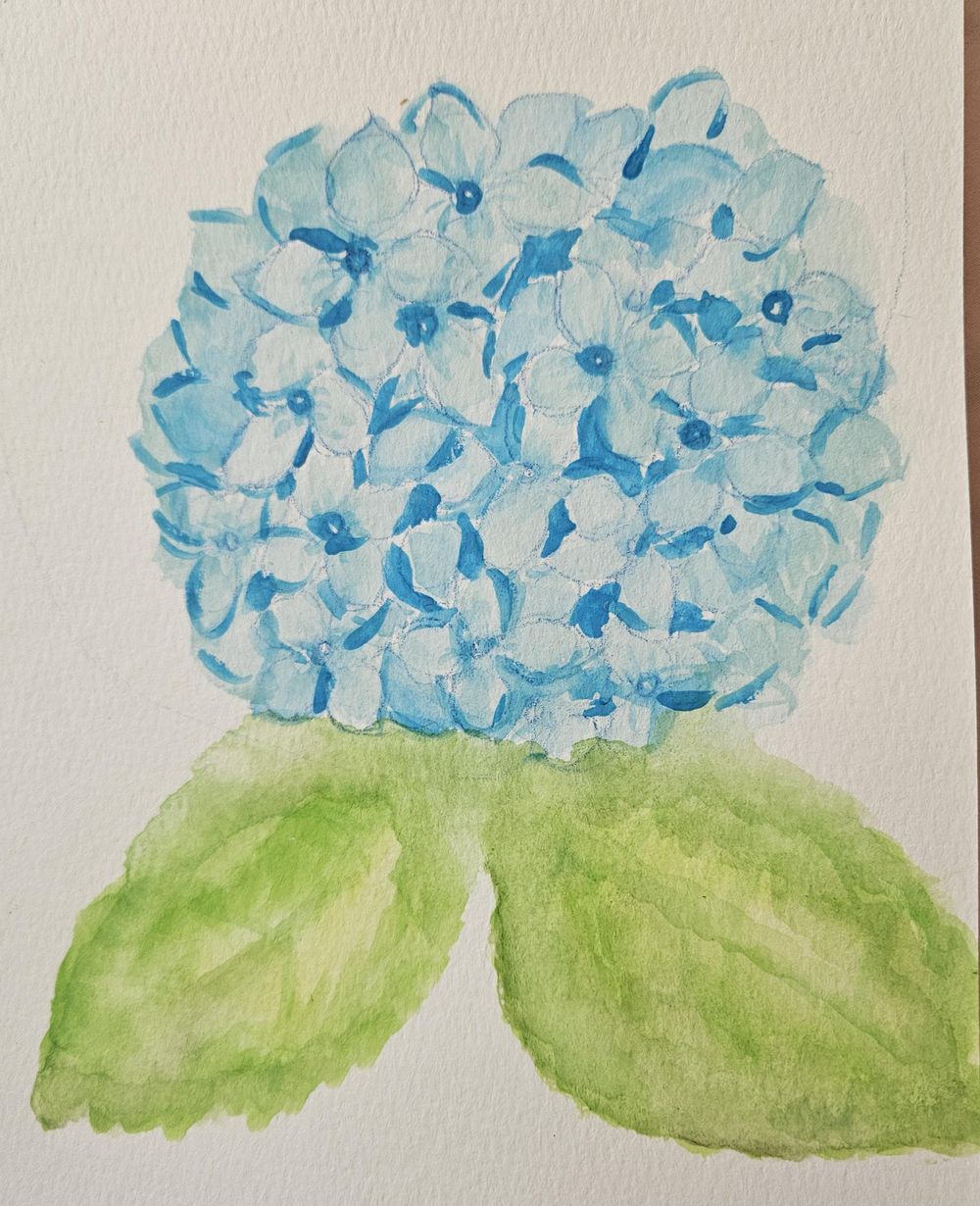 Soft Blue Hydrangea - image 1 - student project