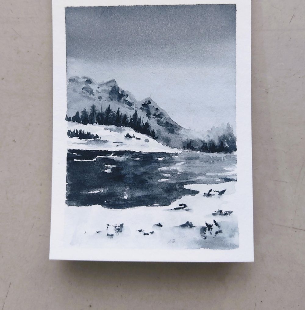 Monochrome watercolor challenge - image 8 - student project