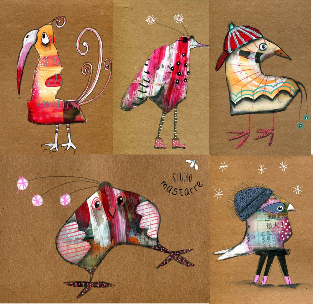 Birds in red and orange - image 5 - student project