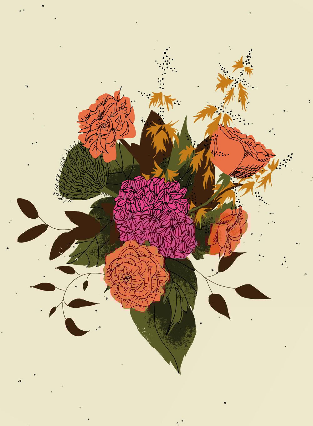 Dramatic Hydrangea and Ranunculus - image 4 - student project
