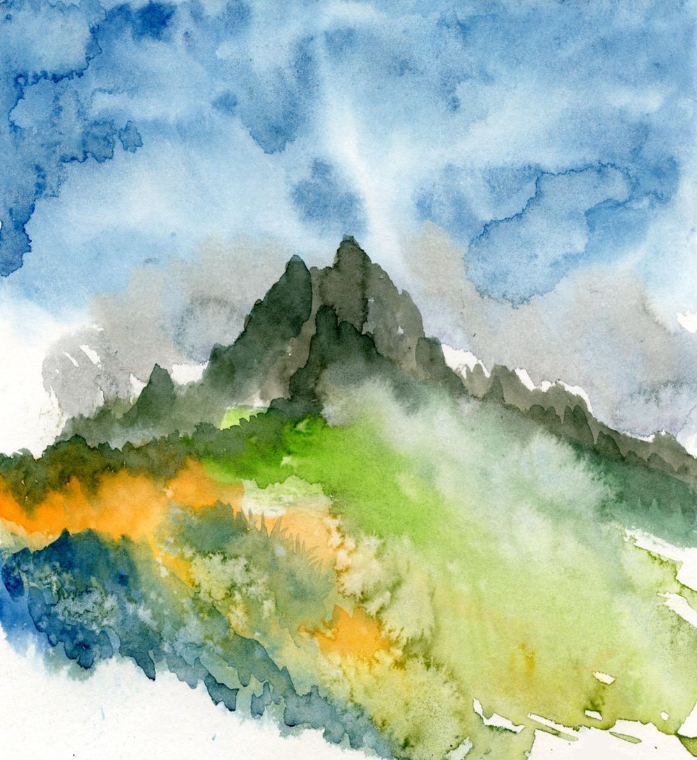 Watercolour landscape - image 1 - student project