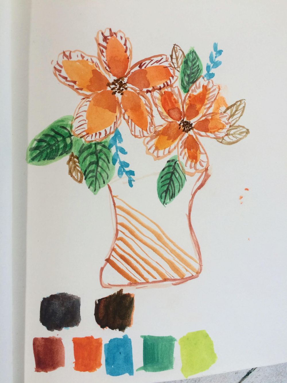 Homeschool Watercolor class - image 1 - student project
