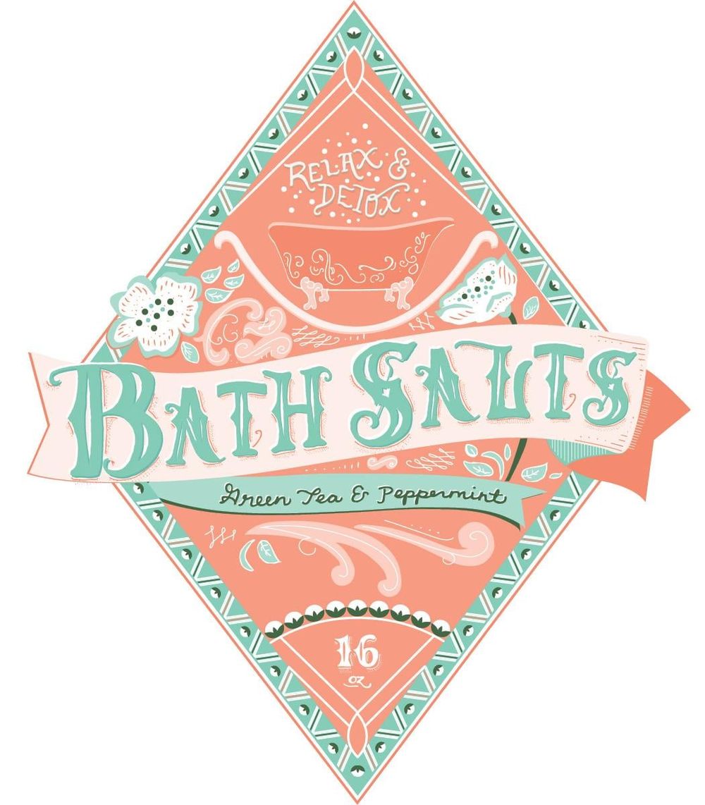 Bath Salt Label - image 2 - student project