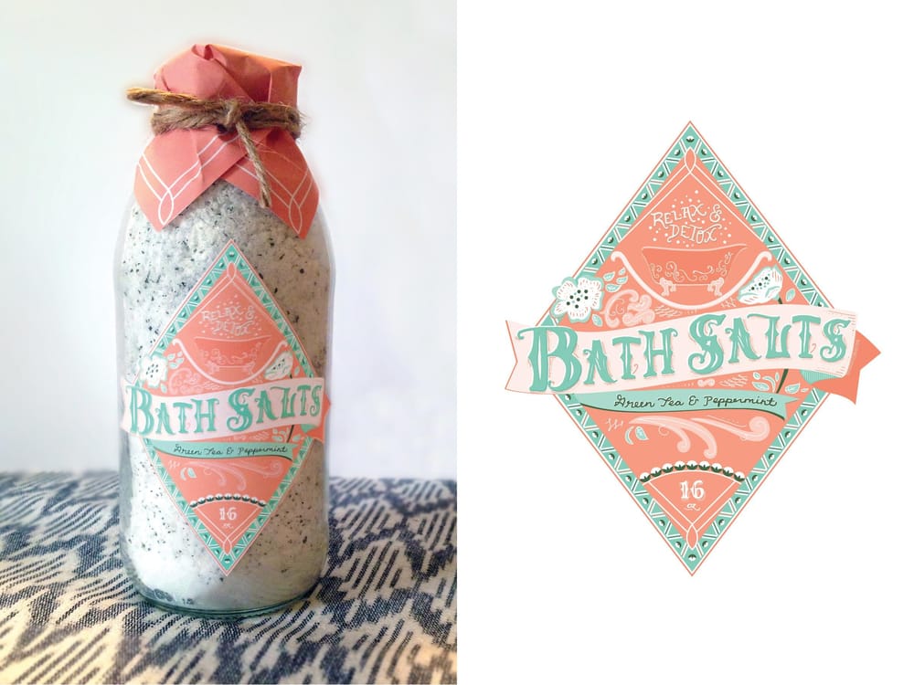 Bath Salt Label - image 1 - student project