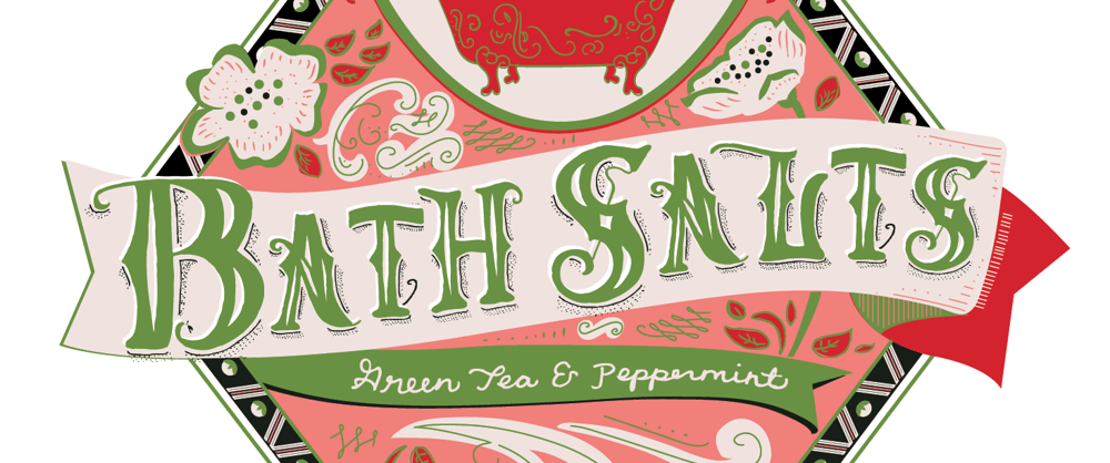 Bath Salt Label - image 4 - student project