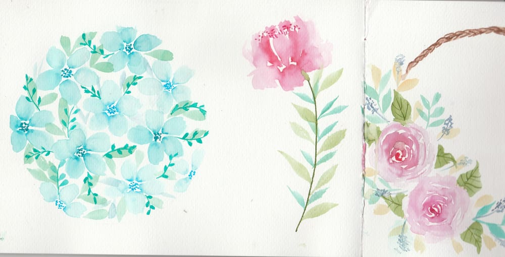 Loose Florals with Water-Based Markers - image 1 - student project